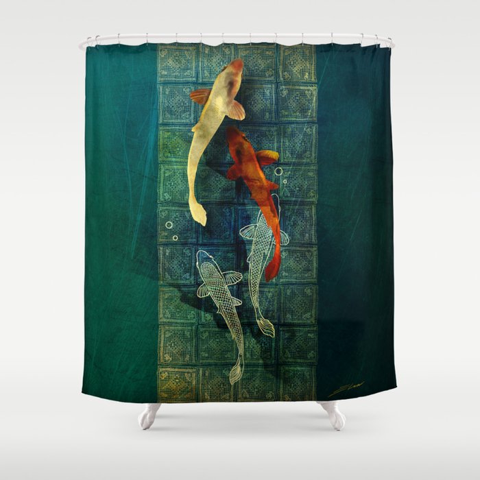 Koi Shower Curtain By Elsaherreraquinonez Society6 Koi Shower Curtain