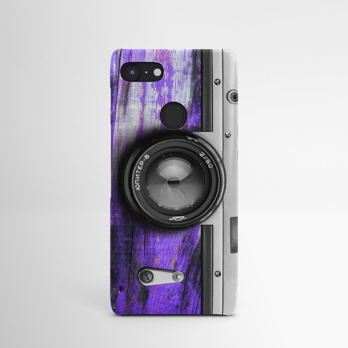 Classic vintage amethyst wooden camera for phone case Android Case