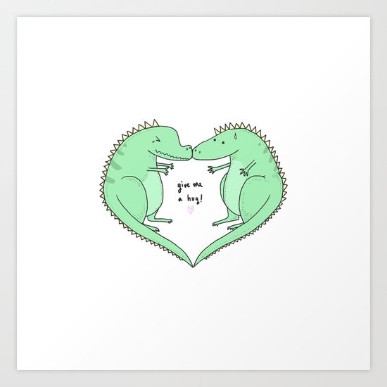 Hug Art Print