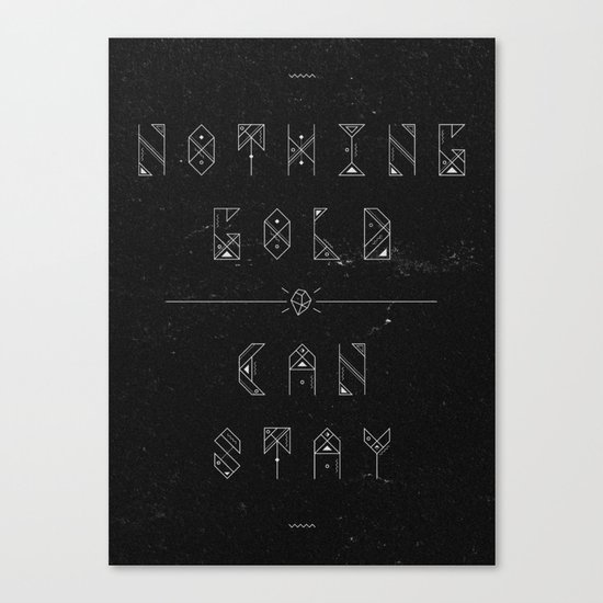 NOTHING GOLD Canvas Print