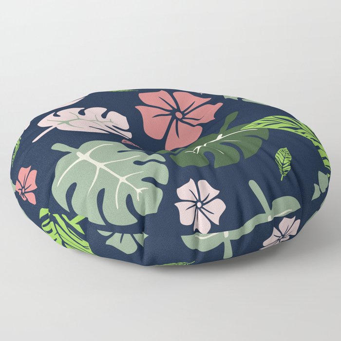Tropical leaves Blue paradise #homedecor #apparel #tropical Floor Pillow