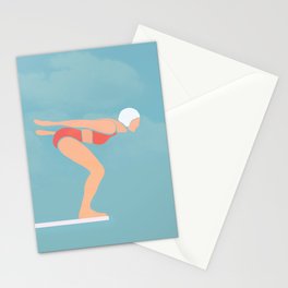 Pool Diver Stationery Card