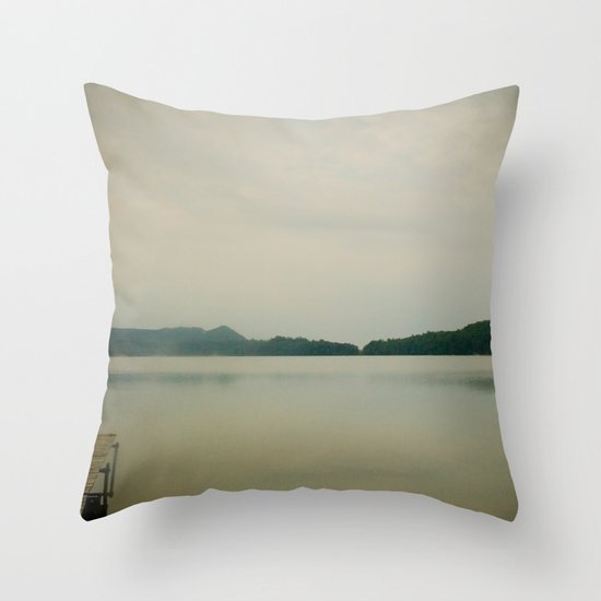 Herring Lake Dock Throw Pillow