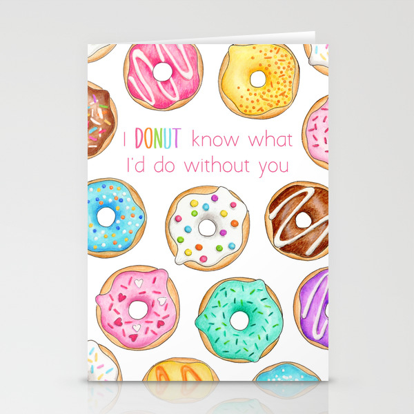 I Donut Know What I Would Do Without You Personalized Valentine's Day Card