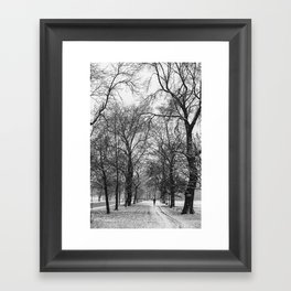 Winter jog Framed Art Print