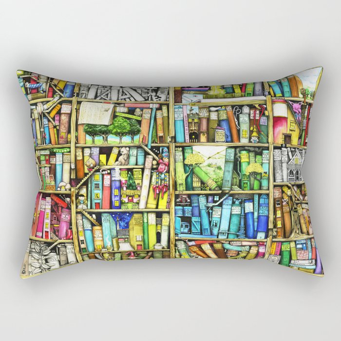 Bookshelf Fantasy Rectangular Pillow
