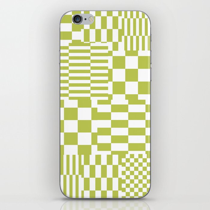 Glitchy Checkers // Apple Blossom iPhone Skin