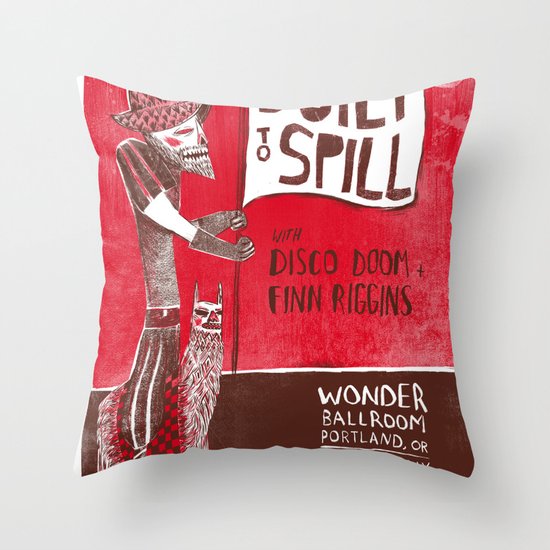 Built to Spill - Wonder Ballroom, Portland Throw Pillow