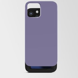 Courageous Mid Tone Purple Blue Solid Color Pairs To Sherwin Williams Brave Purple SW 6823 iPhone Card Case
