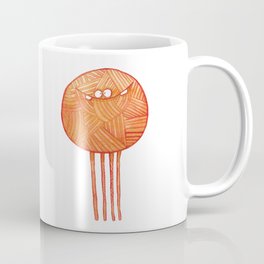 Poofy Orange Yarn Mug