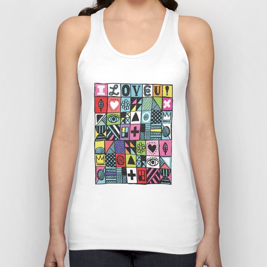 I LOVE U! Unisex Tank Top