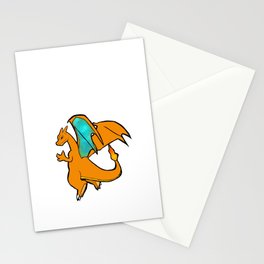 Orange Pocket Monster Dragon Stationery Card