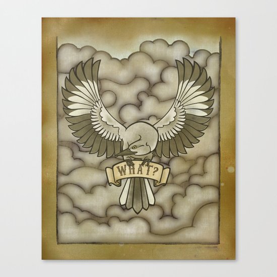 Mockingbird tattoo print Canvas Print