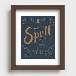 I Put a Spell On You - Blue Recessed Framed Print