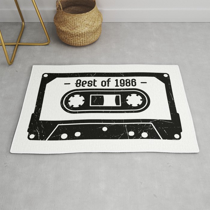 Best Of 1986 Cassette Tape Retro Rug