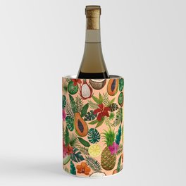 Tropical Fruit and Flower Pattern Wine Chiller
