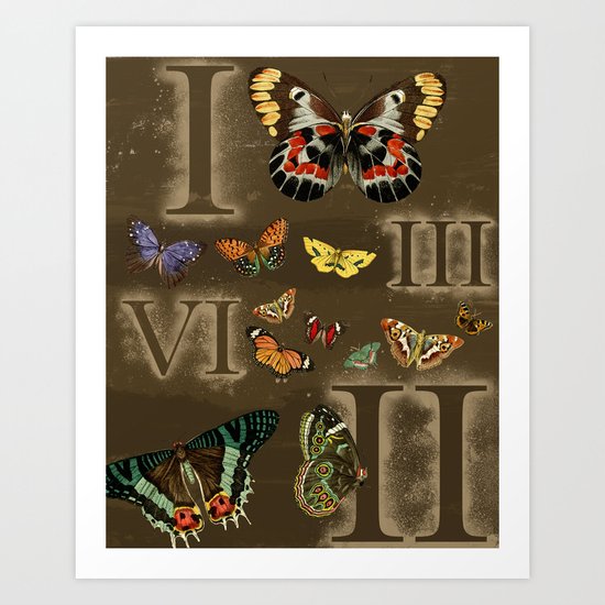 Let's Count Butterflies Art Print