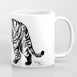 Siberian Tiger Coffee Mug | Cat, Animal, Jungle, Blackandwhite, Mammal, Shapes, Ink Pen, Shapesinnature, Drawing, Siberiantiger 