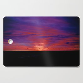 Amethyst pink sunrise burning bright on underbelly of clouds purple sky color photograph / photography for home and wall decor Cutting Board