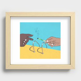 Pass It Recessed Framed Print