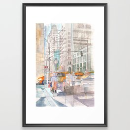 Reflection in the New York City windows II Framed Art Print