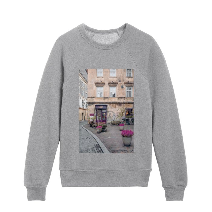 Architectural Old Town Krakow Poland  Kids Crewneck