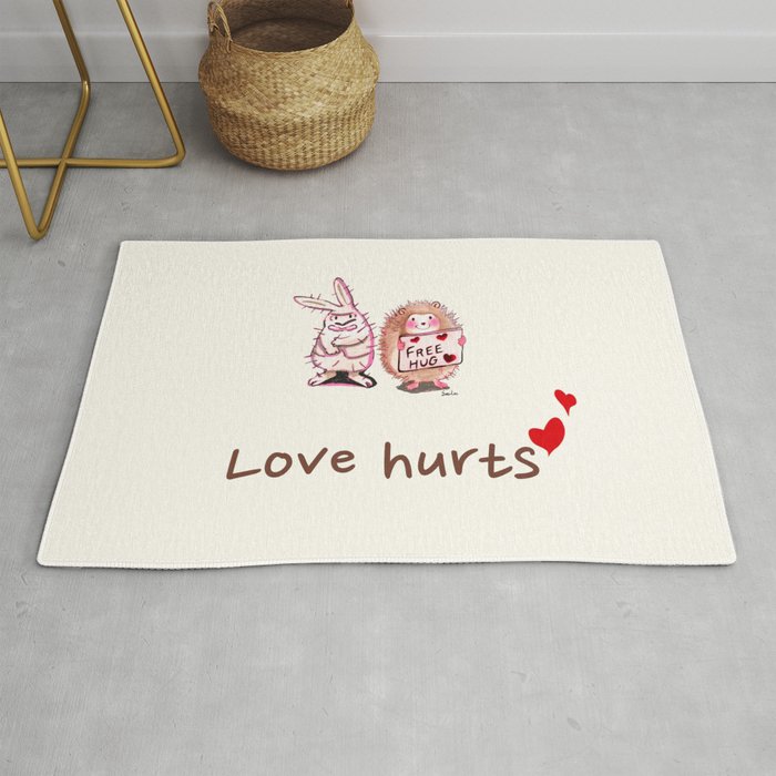love hurts Rug