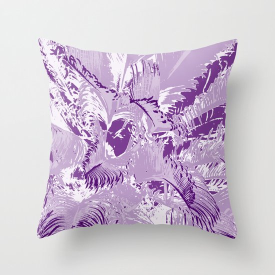 The mask - purple Throw Pillow