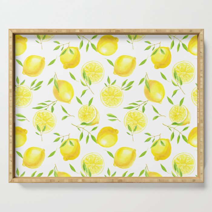 Lemons and leaves  Serving Tray