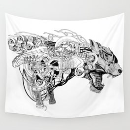 Roaring beast Wall Tapestry