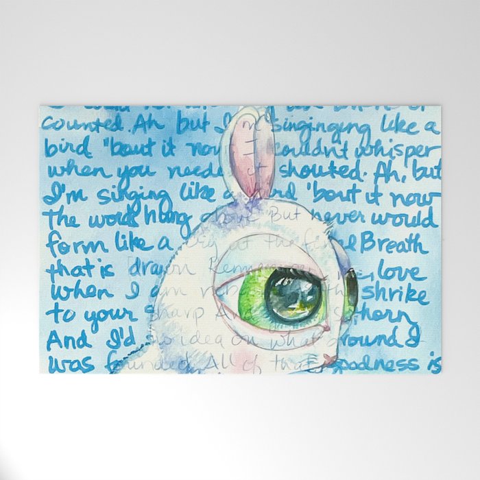 Bunny and the Eggs Welcome Mat