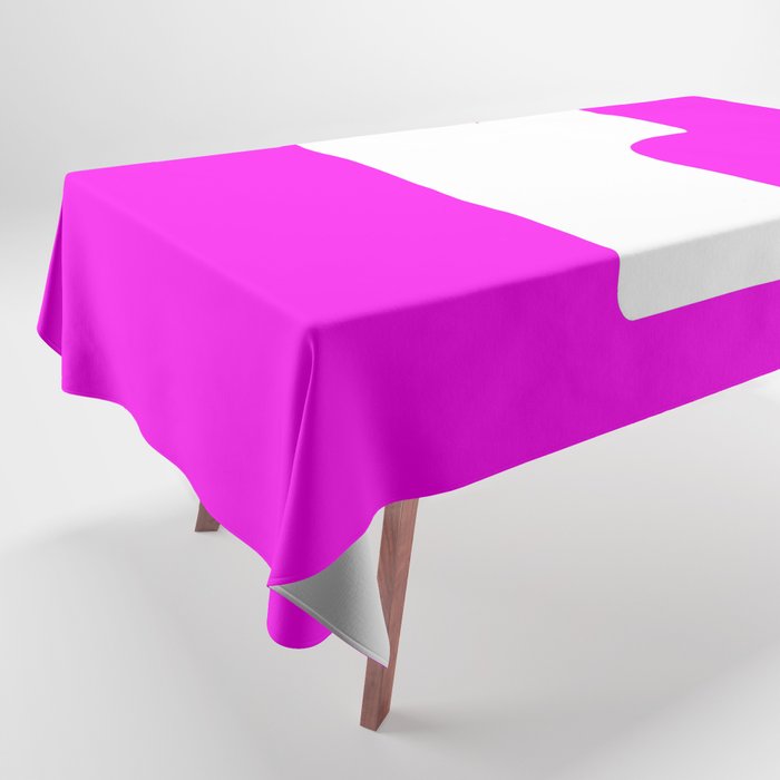 r (White & Magenta Letter) Tablecloth