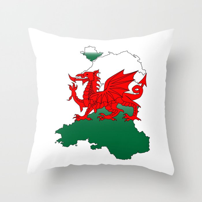 Wales and the Dragon Throw Pillow