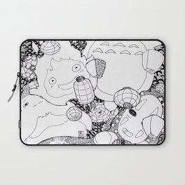 Ghibli-Inspired Collage Laptop Sleeve