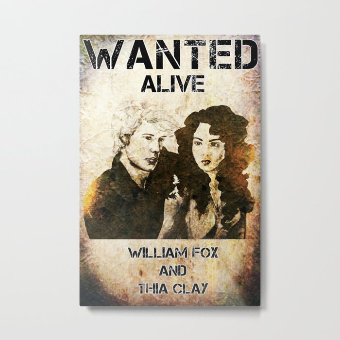William and Thia: Wanted Poster Metal Print