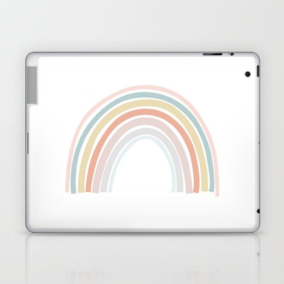 Girls Abstract Boho Rainbow Wall Art Canvas Print Decor Laptop & iPad Skin