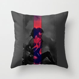 Charcoal and Lace Throw Pillow | Graphicdesign, Gray, Digital, Leggings, Figurative, Black, Pretty, Sexy, Curvy, Red 