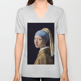 Girl with a Pearl Earring V Neck T Shirt