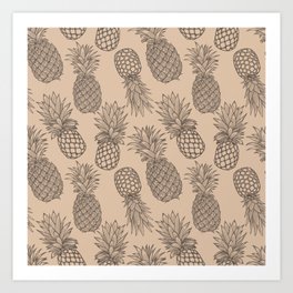 Fresh Pineapples Pewter Art Print