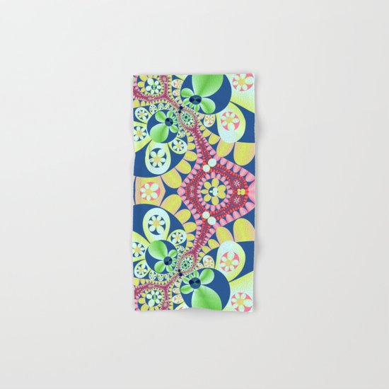Floral fantasy pattern design Hand & Bath Towel