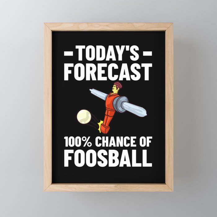 Foosball Table Soccer Game Ball Outdoor Player Framed Mini Art Print