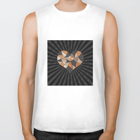 Heart . Patchwork . Biker Tank