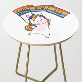 Rainbow Flag Gay Pride Lgbtq Unicorn Cute Animals Side Table