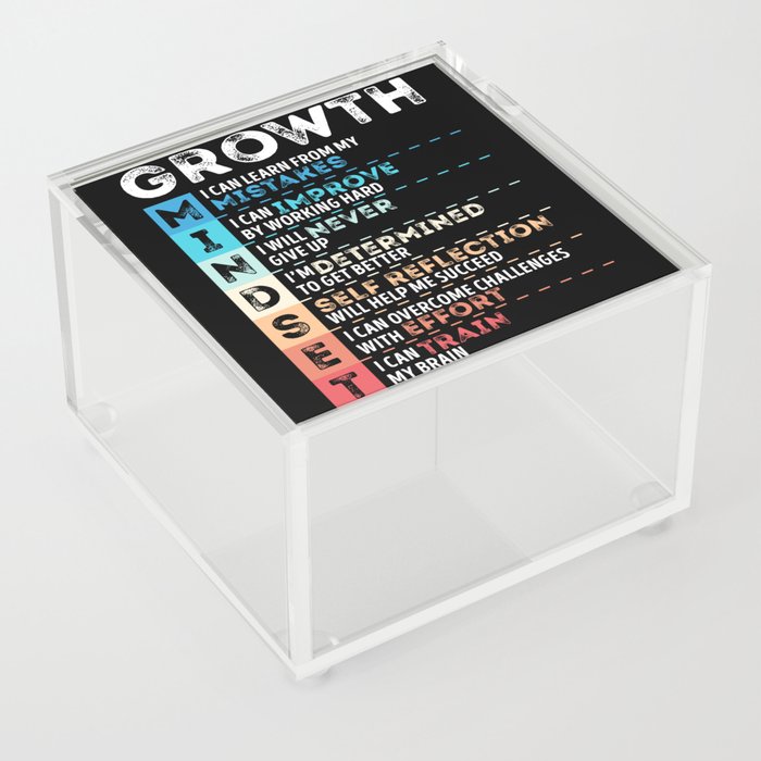 Motivational Quotes Growth for Entrepreneurs Acrylic Box