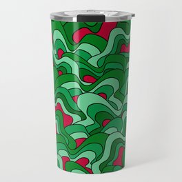 Abstract pattern - red and green. Travel Mug