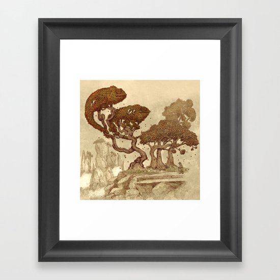 Autumn Chameleons Framed Art Print