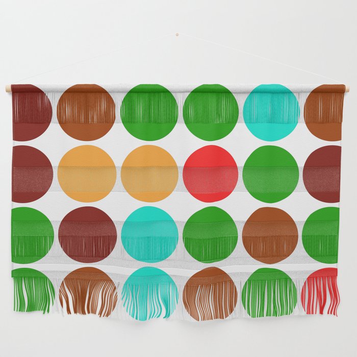 Color combination dots pattern 2 Wall Hanging