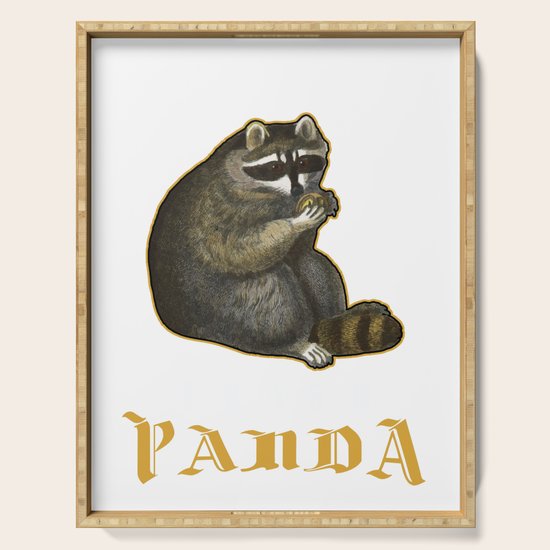 Carnivore Animals Wildlife Gift Save The Trash Panda Funny Raccoon Serving Tray by tomgiant ...