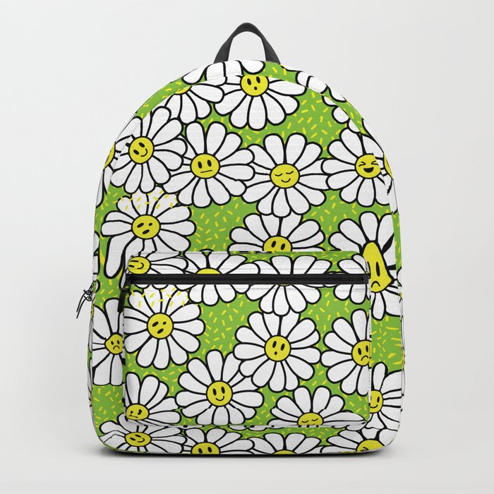 Daisy Retro Repeat Pattern Backpack