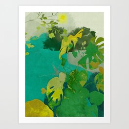 Leaves nature abstract Art Print